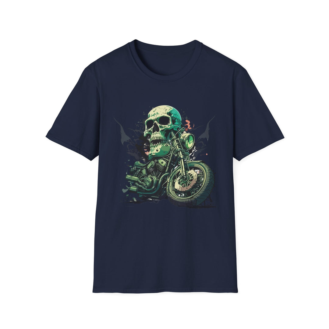 Vintage Skull Biker Unisex Softstyle T-Shirt