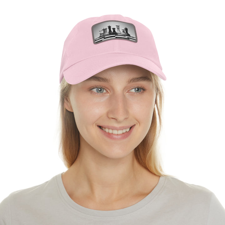 Chess Dad Hat with Leather Patch (Rectangle)