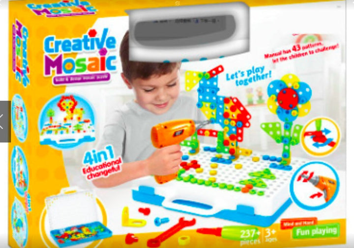 Kids Drill Puzzle Building Kit – Educational Construction Toy Set
