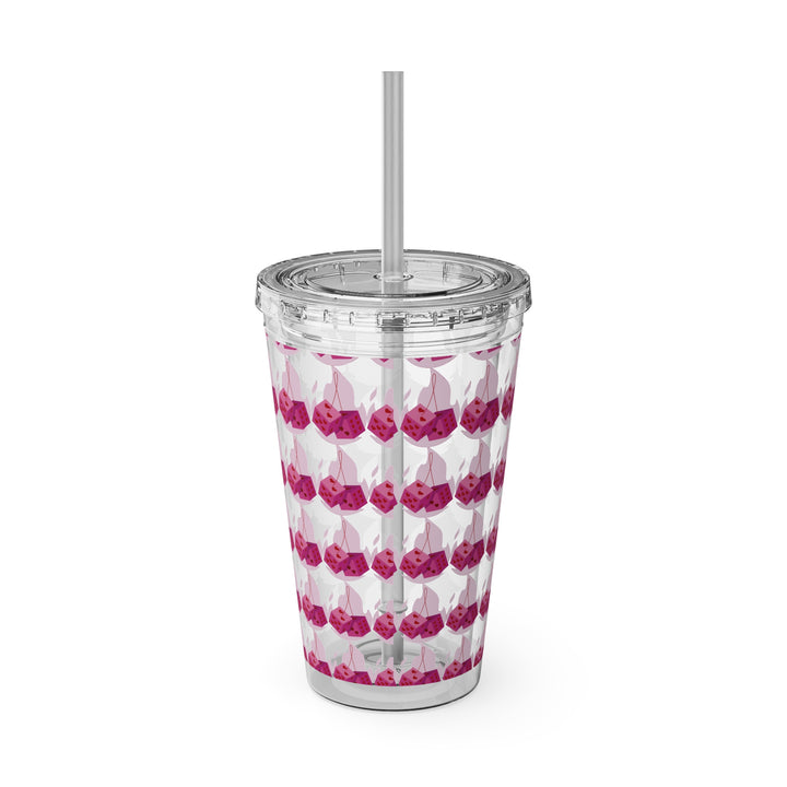 Dice Sunsplash Tumbler with Straw, 16oz