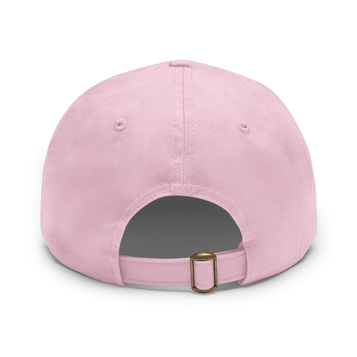 Dove and Leaf Dad Hat with Leather Patch (Rectangle)