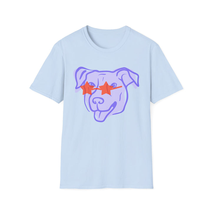 Puppy With Star Glasses Unisex Softstyle T-Shirt