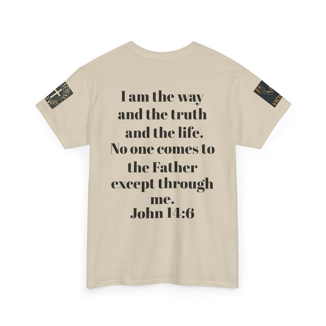 Protectors of the Word Premium Christian T-Shirt — 'Victory' Knight Design with John 14:6 Scripture