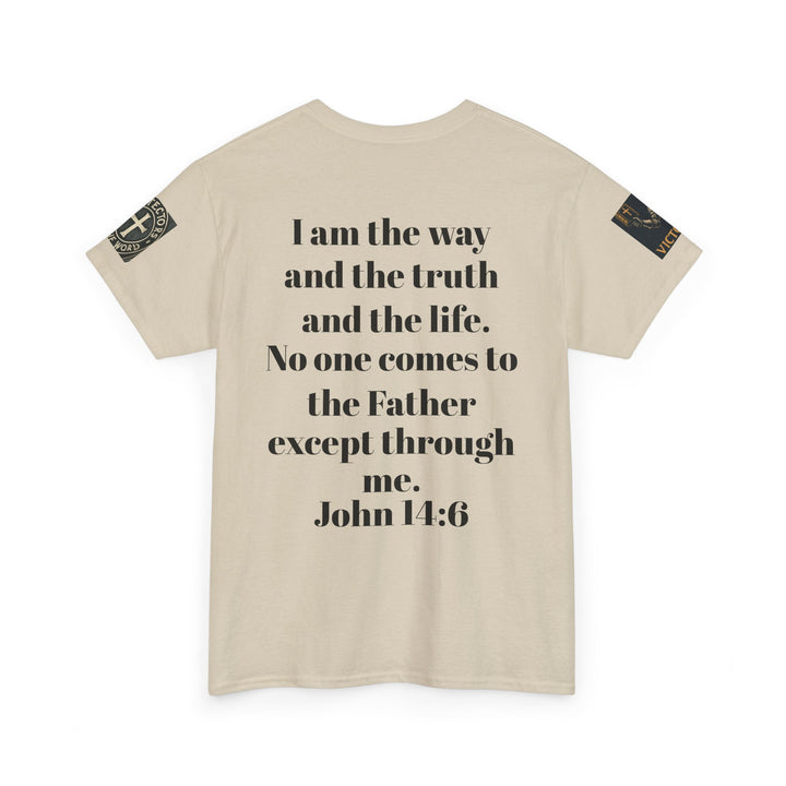 Protectors of the Word Premium Christian T-Shirt — 'Victory' Knight Design with John 14:6 Scripture