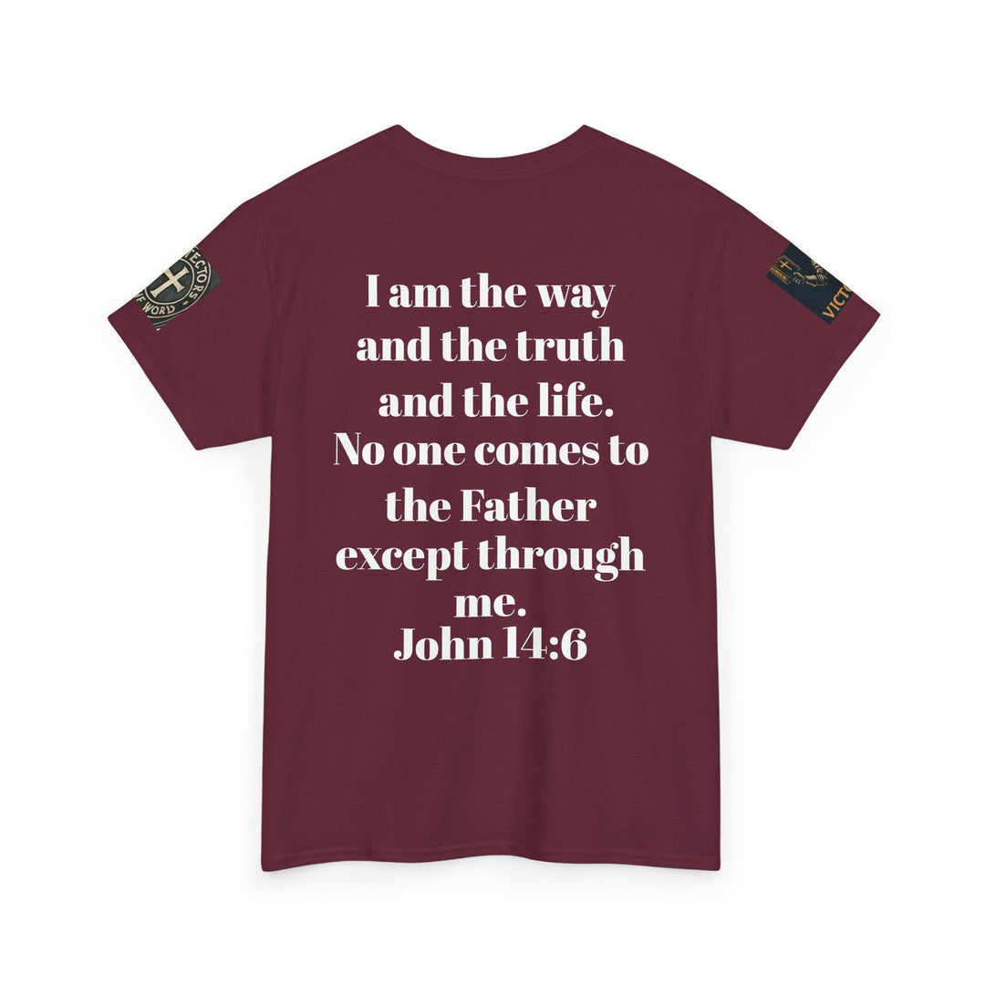 Protectors of the Word Premium Christian T-Shirt — 'Victory' Knight Design with John 14:6 Scripture