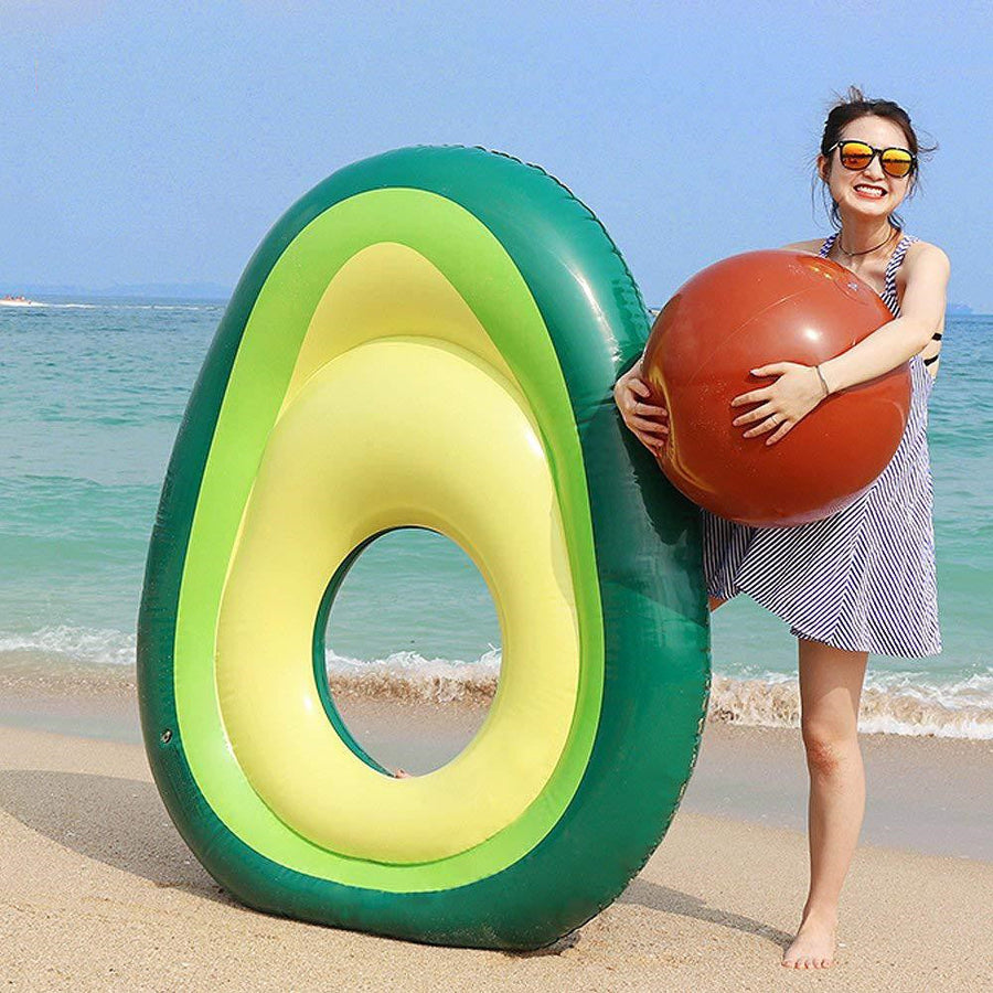 Giant Inflatable Avocado Pool Float Fun Swimming Ring for Pool Parties