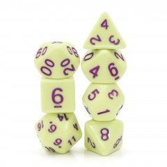 Eggshell Rose 7-Dice Set