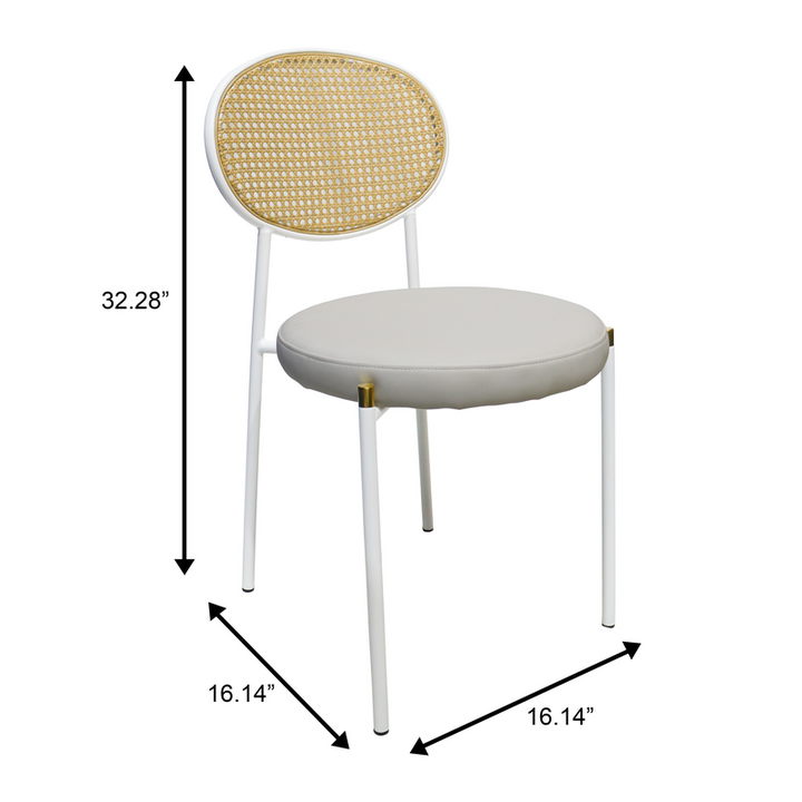 Chair with dimensions labeled on a white background.