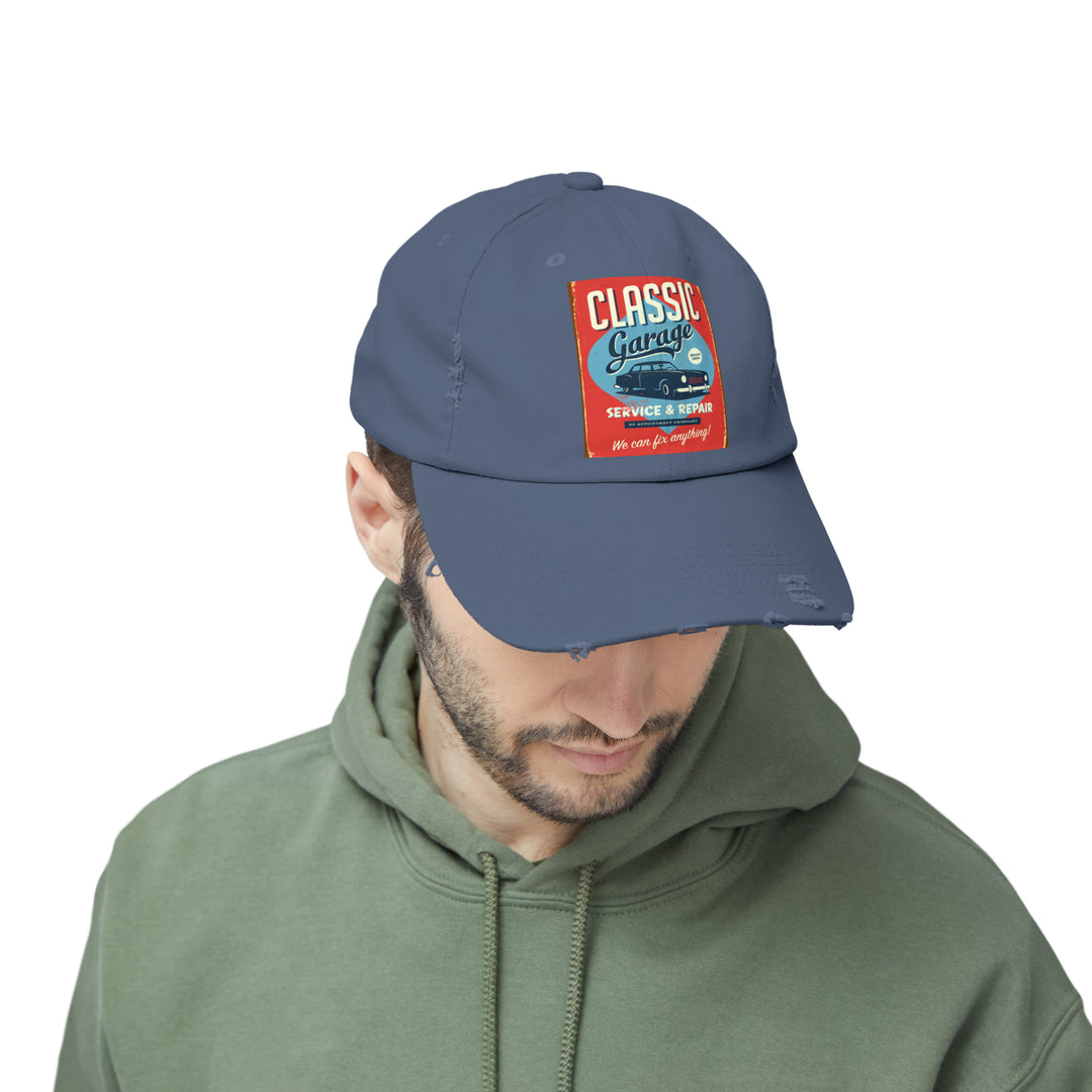 Classic Garage Unisex Distressed Cap