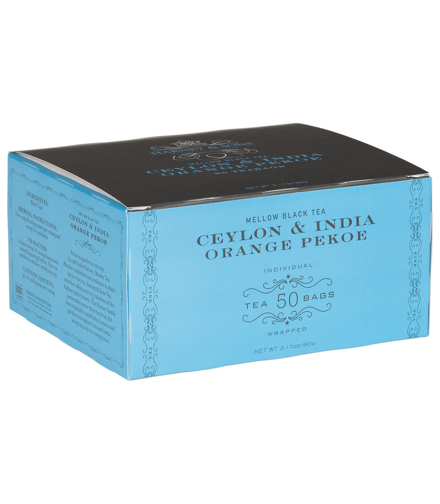 Orange Pekoe Tea, Box of 50 Wrapped Teabags