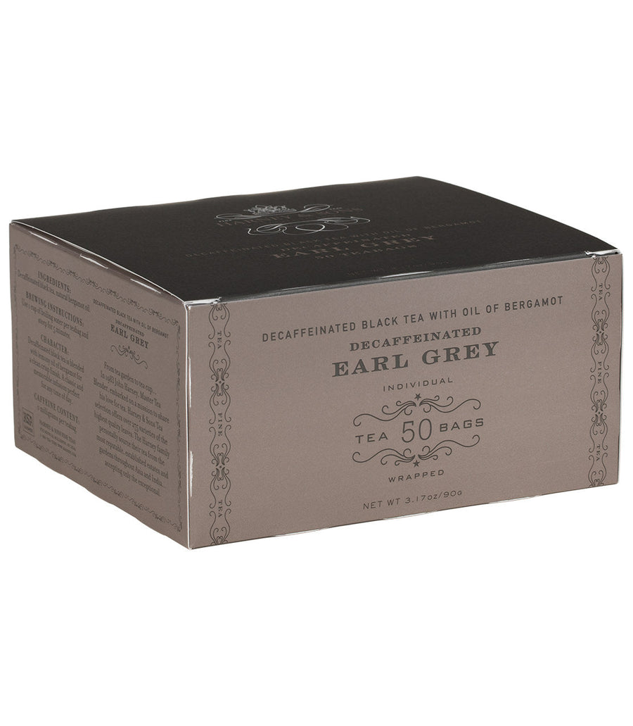 Decaf Earl Grey Tea Box of 50 Wrapped Teabags