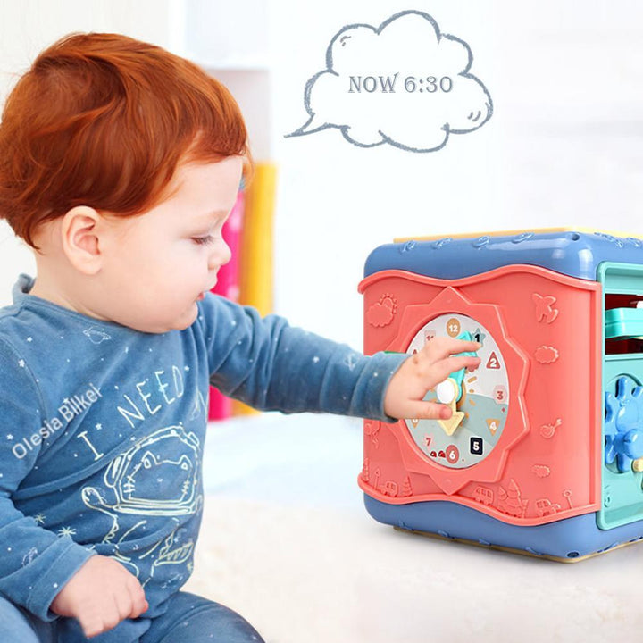 Montessori Hexahedron Toy – 6-Sided Educational Activity Box