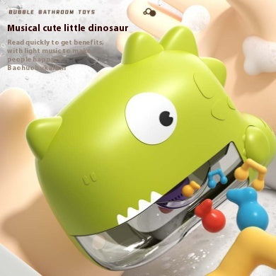 Baby Bath Bubble Machine – Musical Dinosaur Toy with Automatic Bubbles