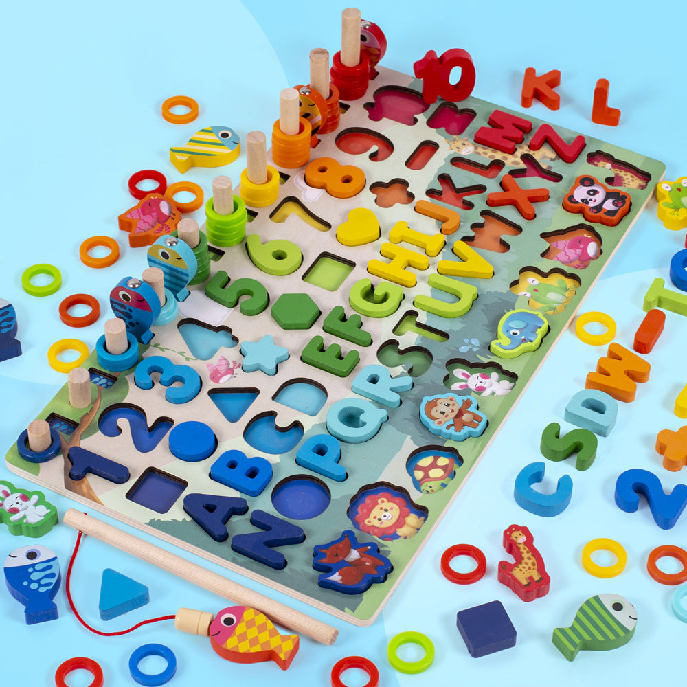 3D Alphabet and Number Puzzle – Wooden Educational Toy for Toddlers