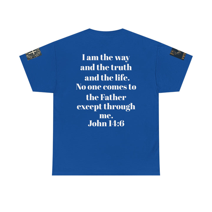 Protectors of the Word Premium Christian T-Shirt — 'Victory' Knight Design with John 14:6 Scripture