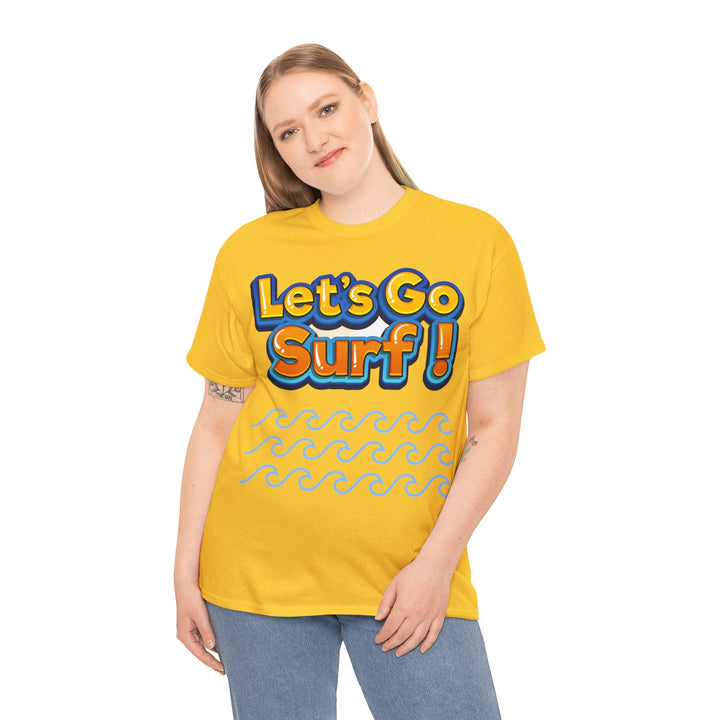 Let's Go Surf Unisex Heavy Cotton Tee