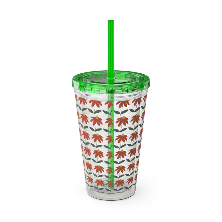 Gerbera Sunsplash Tumbler with Straw, 16oz