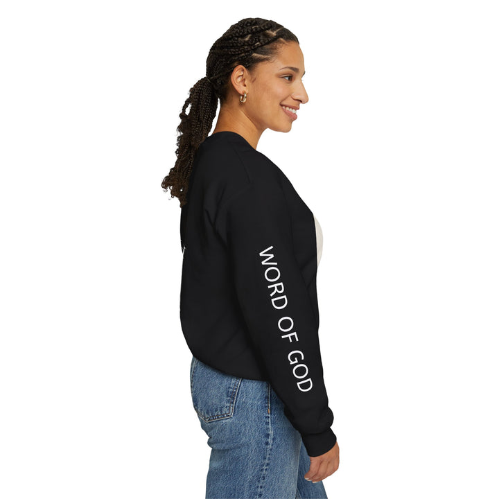 Knight Shield Crewneck Sweatshirt — "Protectors of the Word God Saves"
