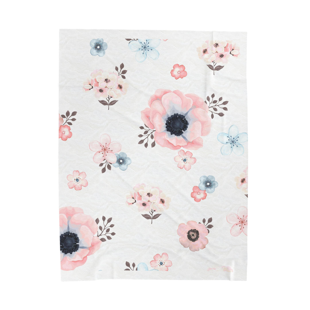 Small Flowers Velveteen Plush Blanket