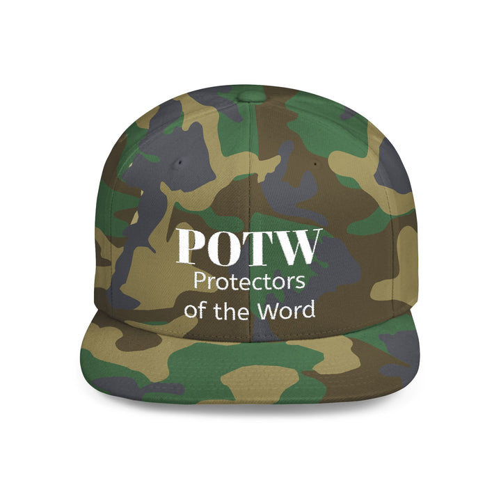 Snapback Hat — POTW 'Protectors of the Word' Logo Flat Bill Cap