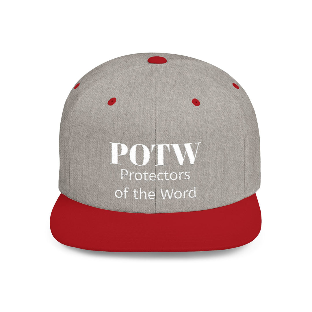 Snapback Hat — POTW 'Protectors of the Word' Logo Flat Bill Cap
