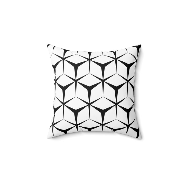 Abstract Hexagon Spun Polyester Square Pillow