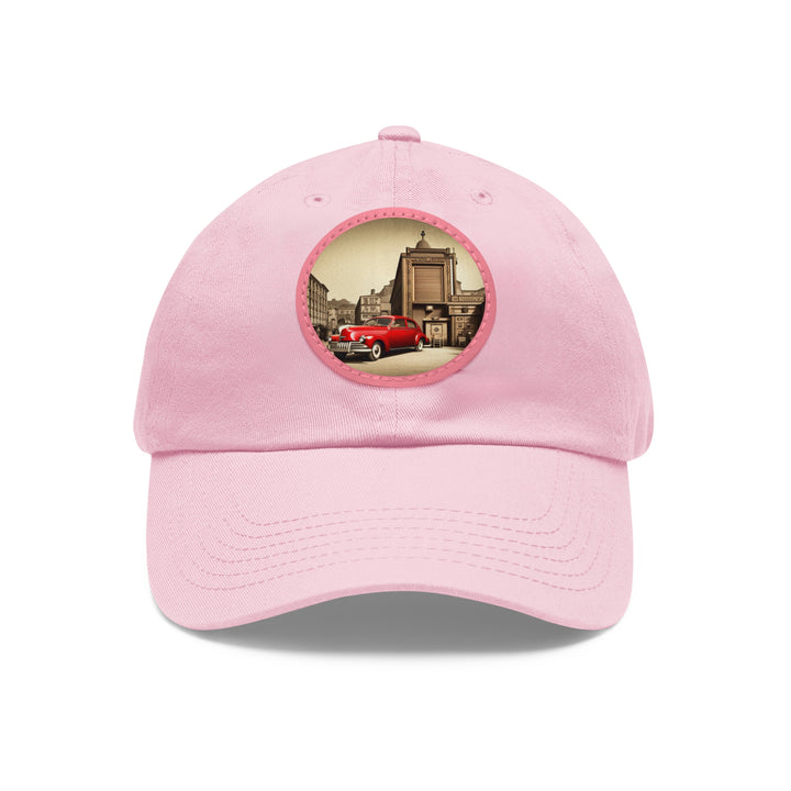 Dad Hat with Leather Patch (Round)