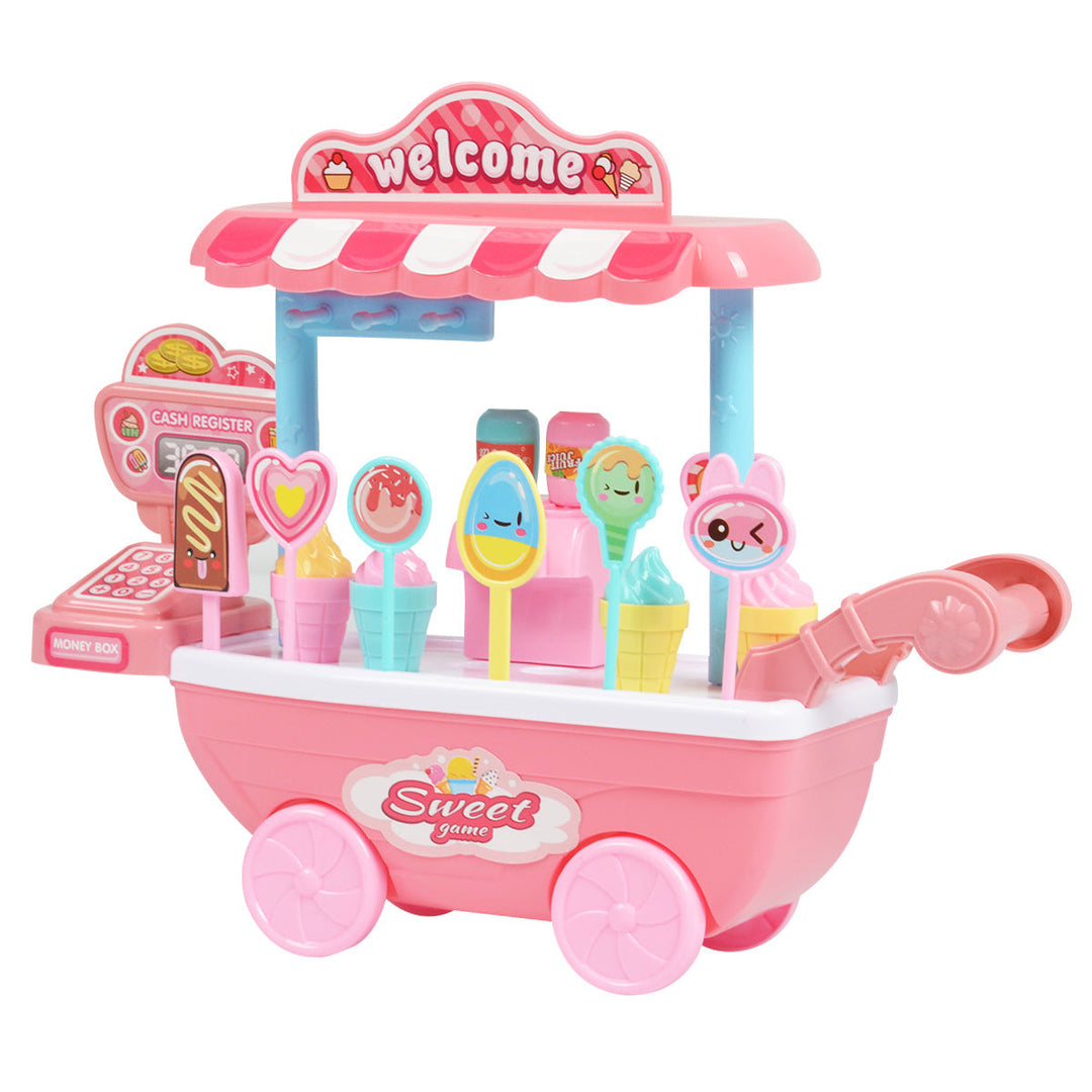 Ice Cream Truck Pretend Play Kit for Kids Pink
