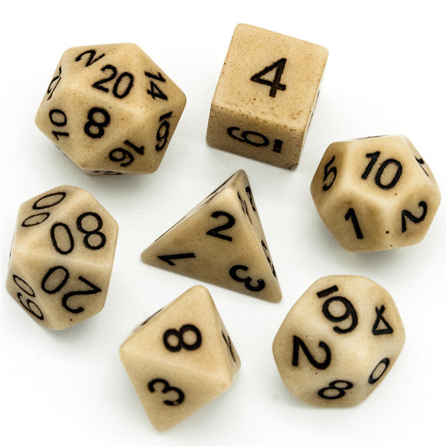 Brown Imitation Stone DND Dice RPG Resin Dice (46g)