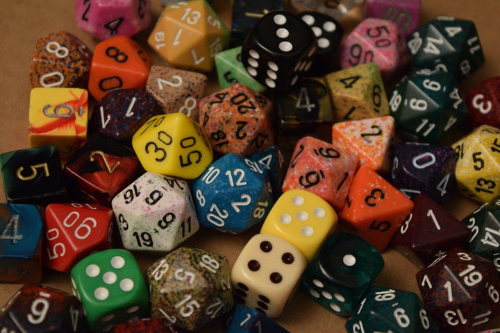 Various Options of "Pound of Dice" RPG Chessex Game Dice d4, d6, d8, d12, d20 Rare Dice