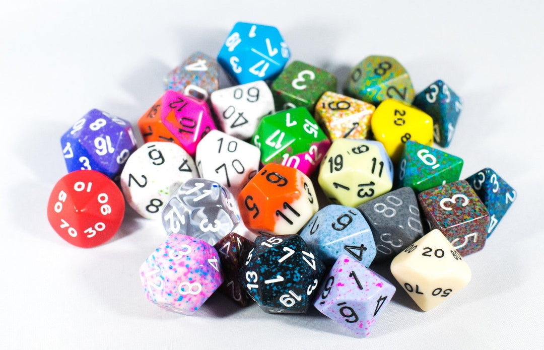 Various Options of "Pound of Dice" RPG Chessex Game Dice d4, d6, d8, d12, d20 Rare Dice