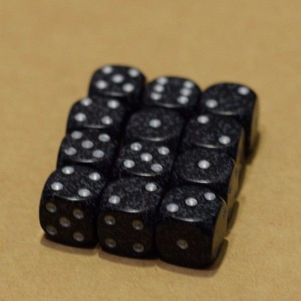 Ninja Speckled 12mm D6 Pipped
