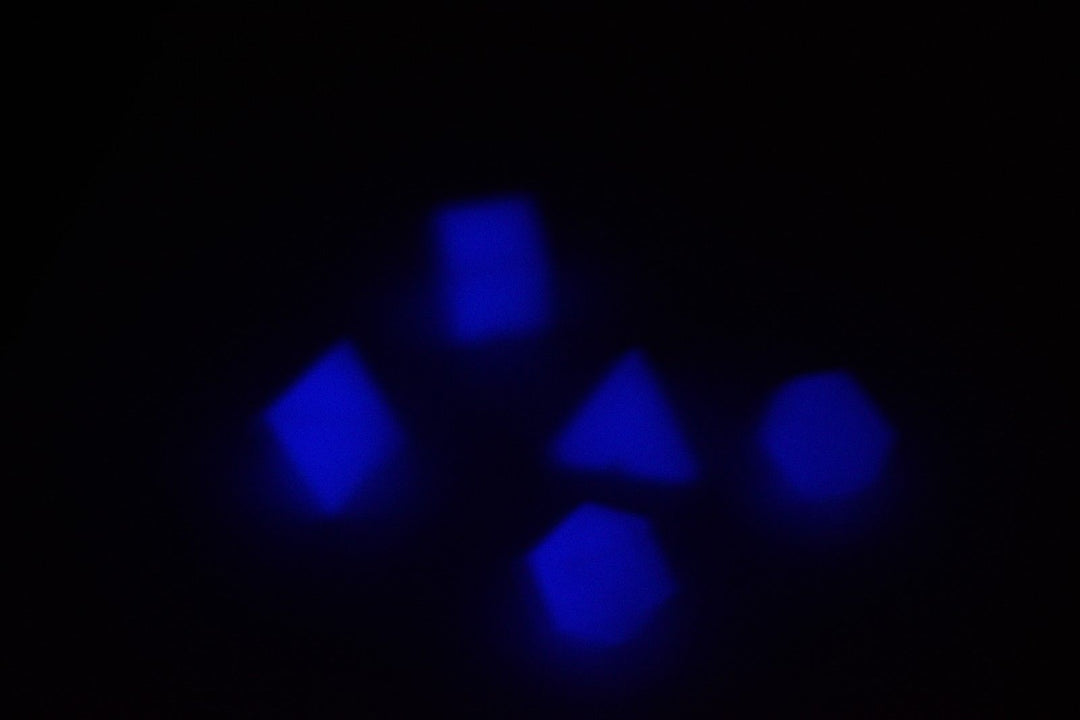 Vintage Ultra Rare Windmill Dice Poly Dice Set (5) RPG DnD Glows in the Dark