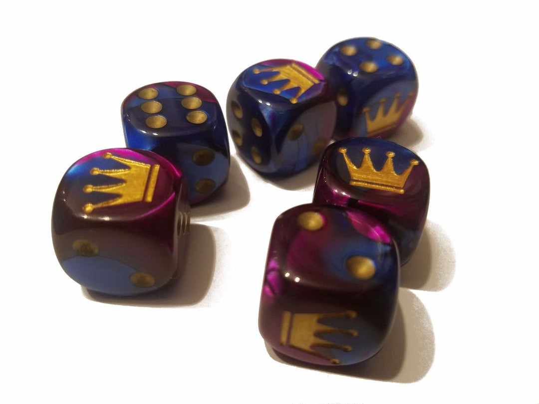 Custom Crown Gemini Blue-Purple Chessex Magic Rare Royal Regal by BrycesDice