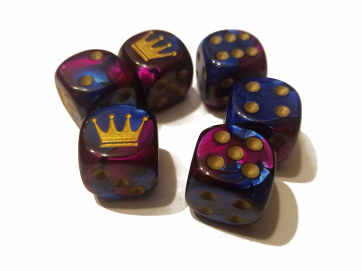 Custom Crown Gemini Blue-Purple Chessex Magic Rare Royal Regal by BrycesDice