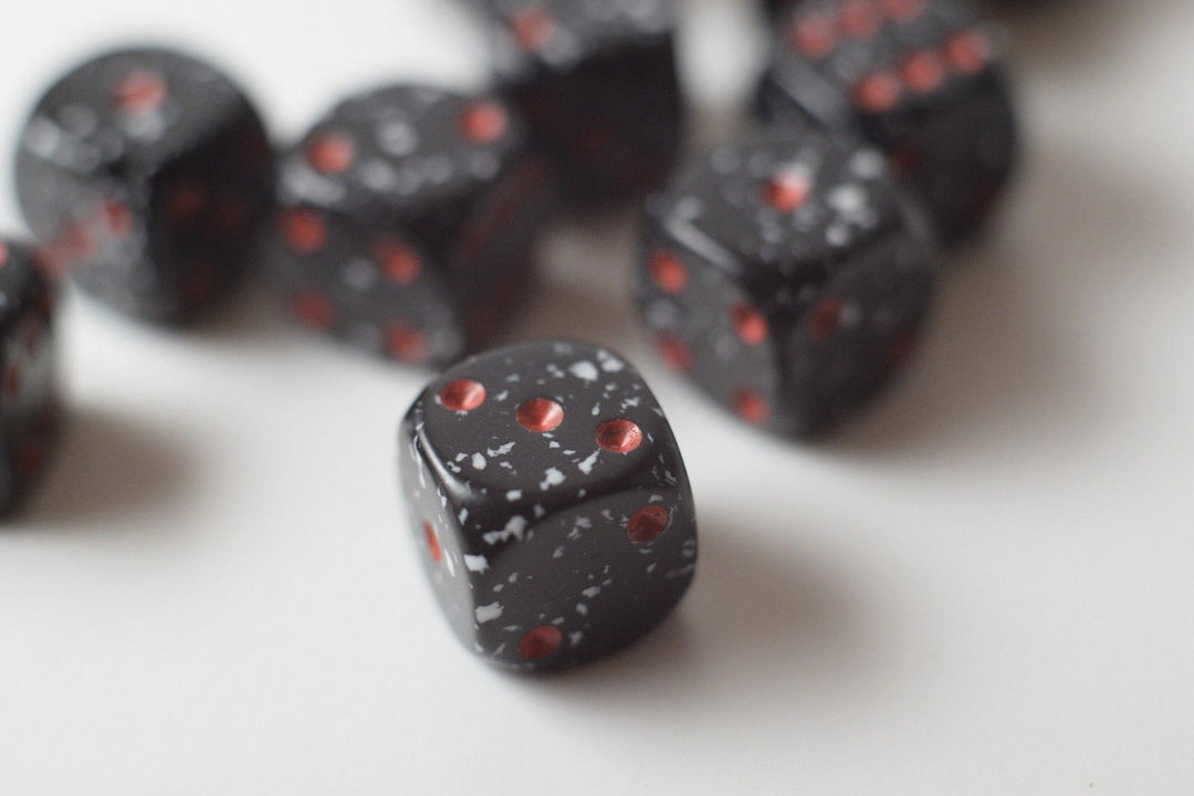 Space Speckled 12mm Dice pipped