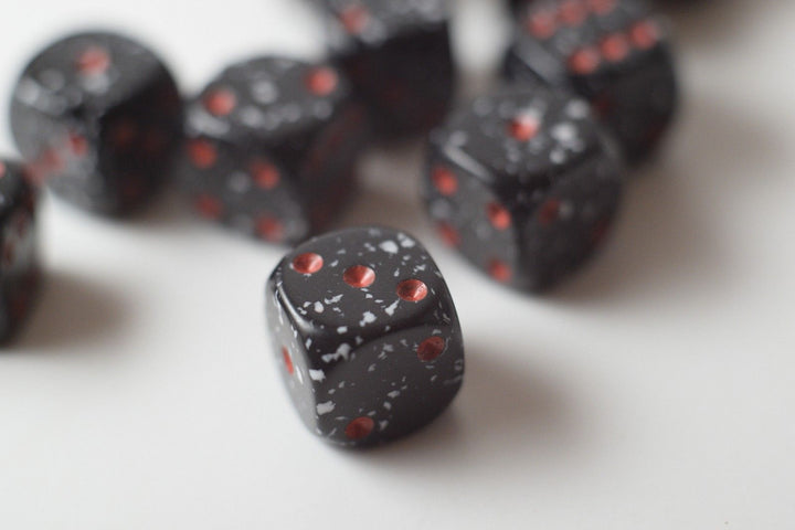 Space Speckled 12mm Dice pipped