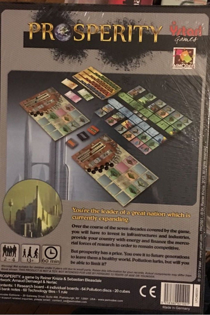 Asmodee Games: Prosperity Board Game (New) Made in Germany Ystari Brand New
