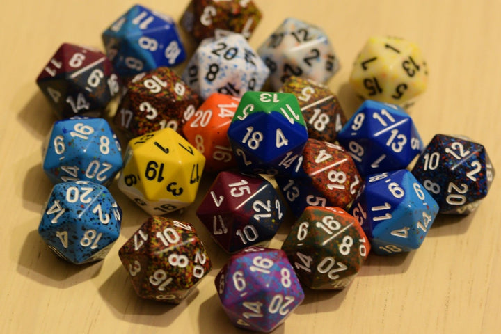 Random Set of 19mm d20 Twenty Sided RPG Dungeons and Dragons Dice (6) Chessex