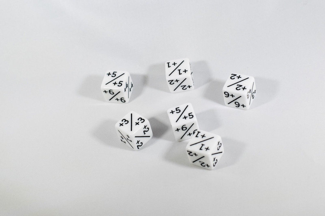 White D6 MTG +1/+1 Counter Dice  - Magic: The Gathering DnD d6 Stats (Sold Per Die)