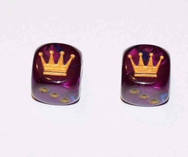 Custom Crown Gemini Blue-Purple Chessex Magic Rare Royal Regal by BrycesDice