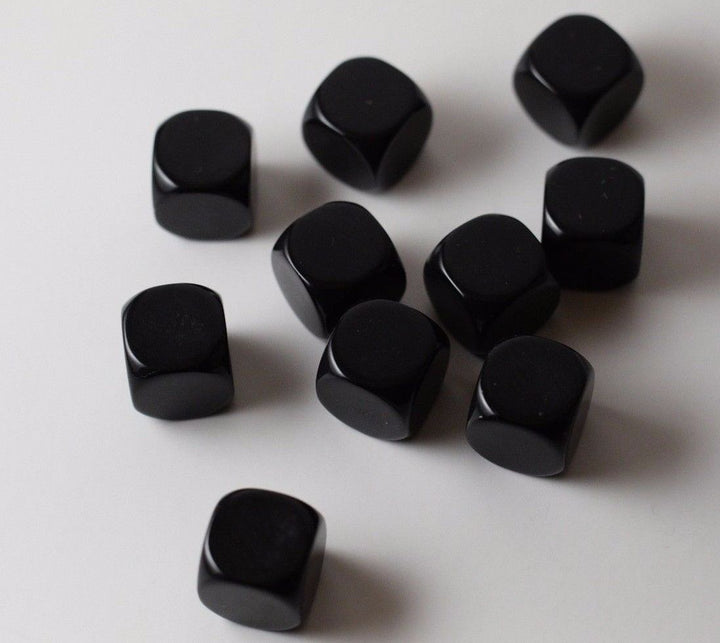 (Sold by Piece) Blank Black Dice / Counting Cubes 16mm D6 Square RPG Gaming Dice DIY