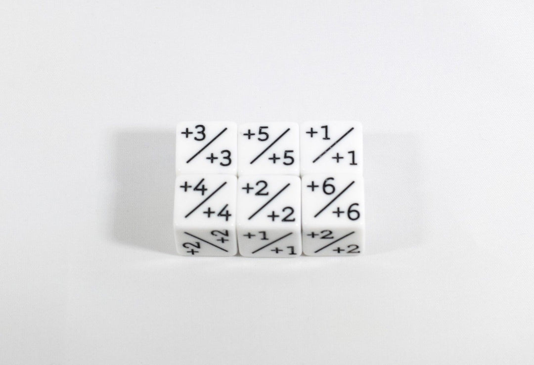 White D6 MTG +1/+1 Counter Dice  - Magic: The Gathering DnD d6 Stats (Sold Per Die)
