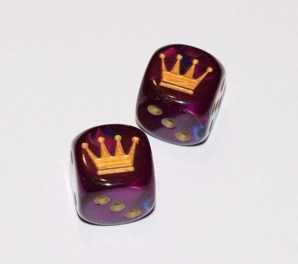 Custom Crown Gemini Blue-Purple Chessex Magic Rare Royal Regal by BrycesDice