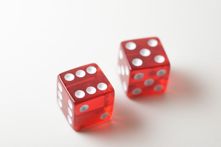 NEW Loaded Trick Transparent Red Dice Set Mis-Spotted 2, 5, 6 Only Not Weighted