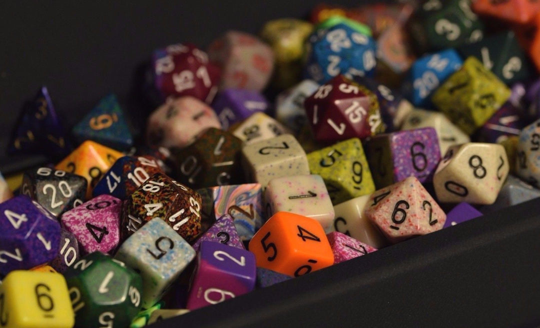 Various Options of "Pound of Dice" RPG Chessex Game Dice d4, d6, d8, d12, d20 Rare Dice