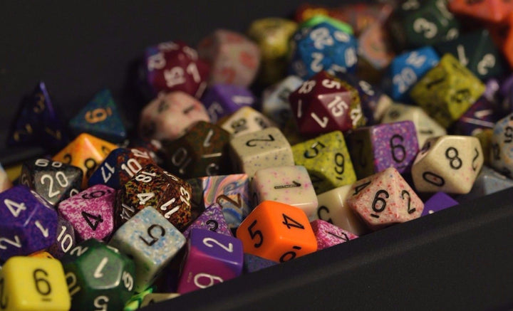 Various Options of "Pound of Dice" RPG Chessex Game Dice d4, d6, d8, d12, d20 Rare Dice