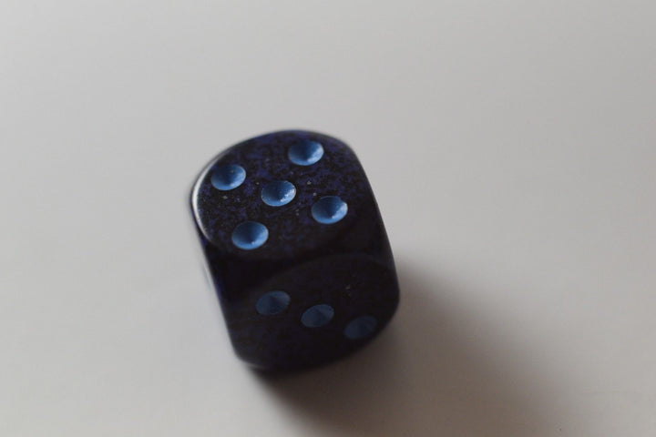 Speckled 16mm D6 RPG Chessex Dice Cobalt | Blue and Black (Sold per die)