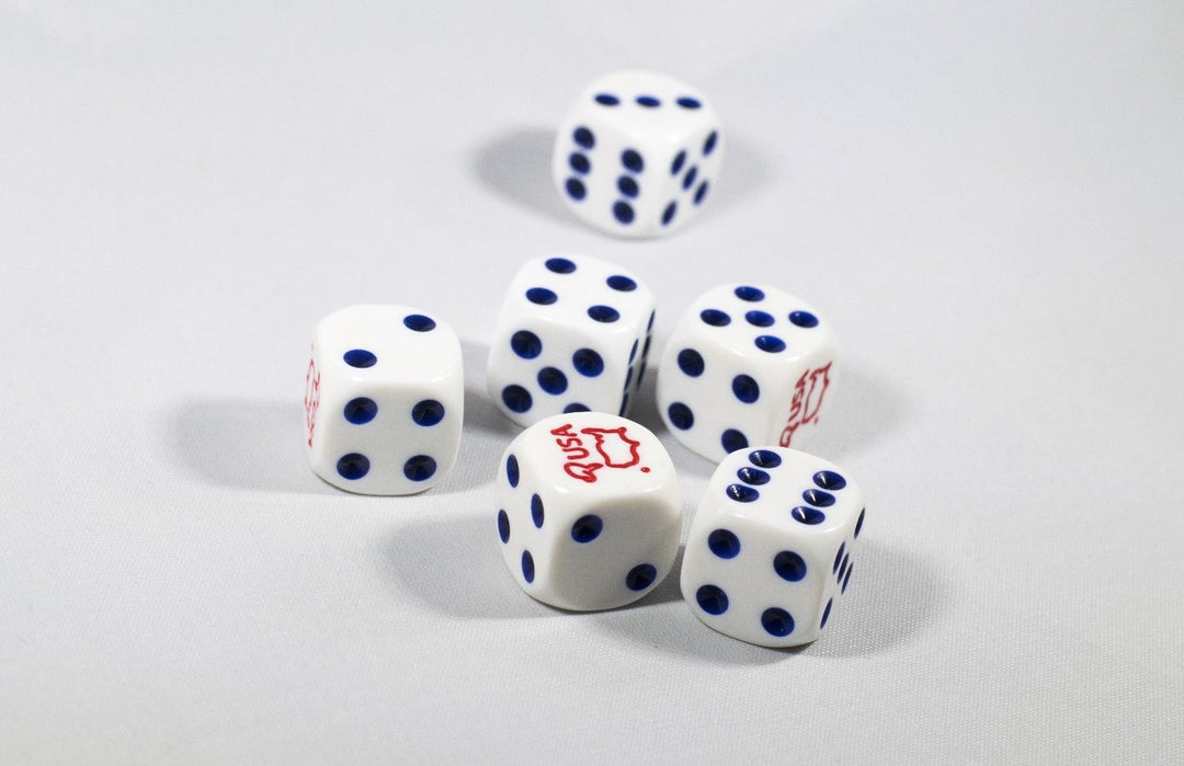 New (6) United States of America Dice Patriotic Bunco Gaming 16mm D6 Yahtzee