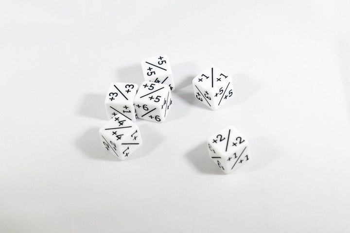 White D6 MTG +1/+1 Counter Dice  - Magic: The Gathering DnD d6 Stats (Sold Per Die)